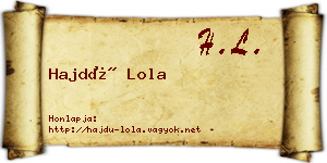 Hajdú Lola névjegykártya
